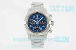 BLS Factory Breitling Avenger 7750 Chronograph Rep Watch Stainless Steel Blue Black Dial